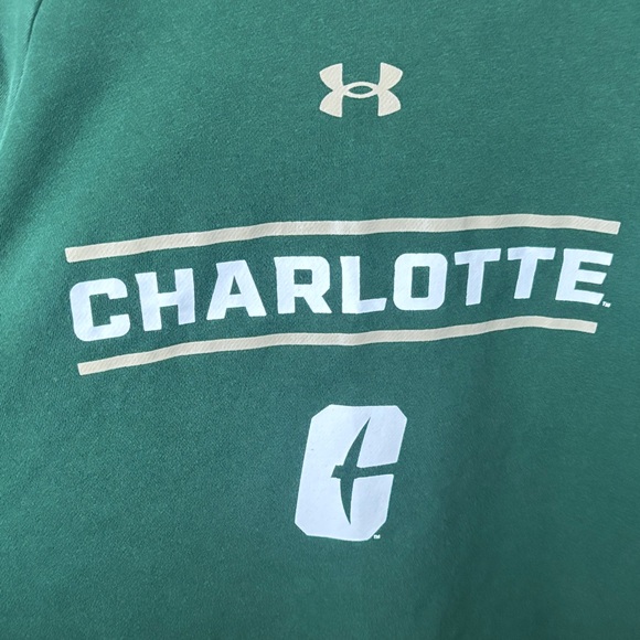 Under Armour Forest Green Charlotte Crewneck SZ L - Picture 2 of 4